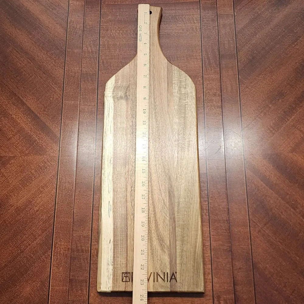 Toscana Ravinia Artisan Acacia Wood Charcuterie Cutting Board Paddle 24